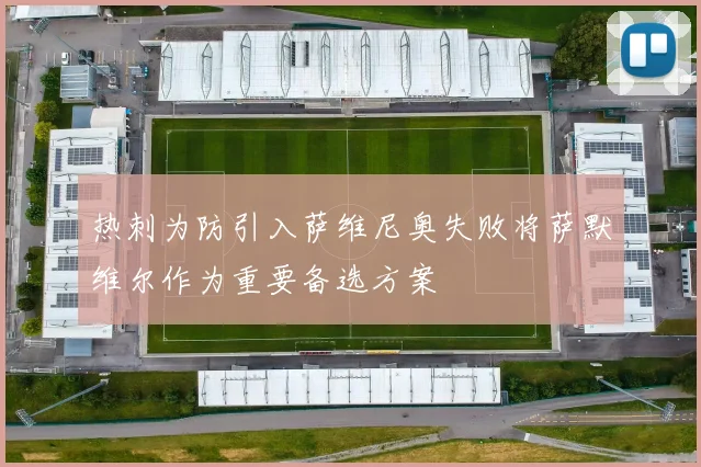 热刺为防引入萨维尼奥失败将萨默维尔作为重要备选方案